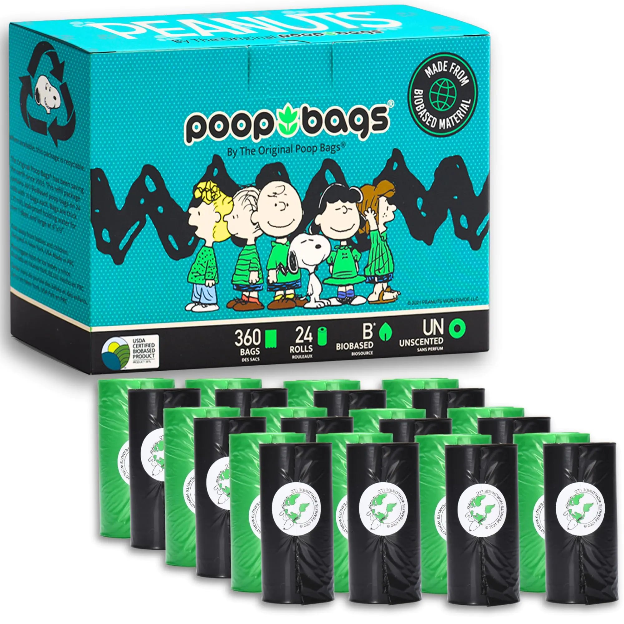 Eco-Friendly Poop Bags with Peanuts Design